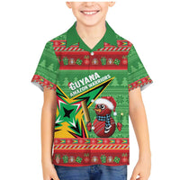 Personalized Guyana Cricket Christmas Family Matching Mermaid Dress and Hawaiian Shirt Amazon Warriors Merry Xmas - Wonder Print Shop