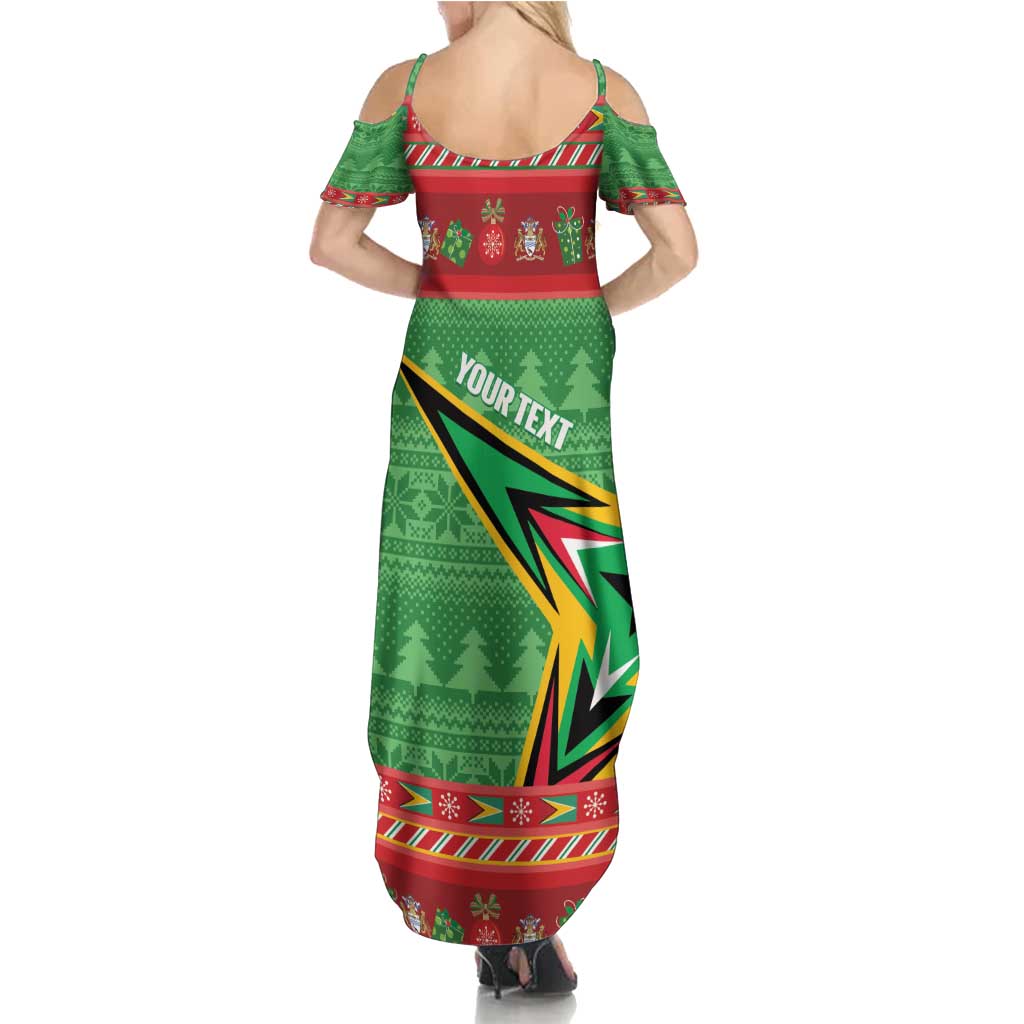 Personalized Guyana Cricket Christmas Family Matching Summer Maxi Dress and Hawaiian Shirt Amazon Warriors Merry Xmas - Wonder Print Shop