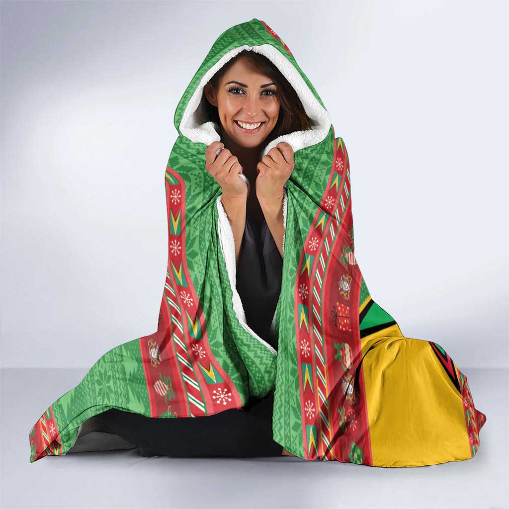 Guyana Cricket Christmas Hooded Blanket Amazon Warriors Merry Xmas - Wonder Print Shop