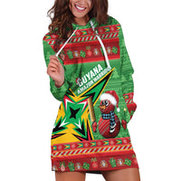 Personalized Guyana Cricket Christmas Hoodie Dress Amazon Warriors Merry Xmas - Wonder Print Shop
