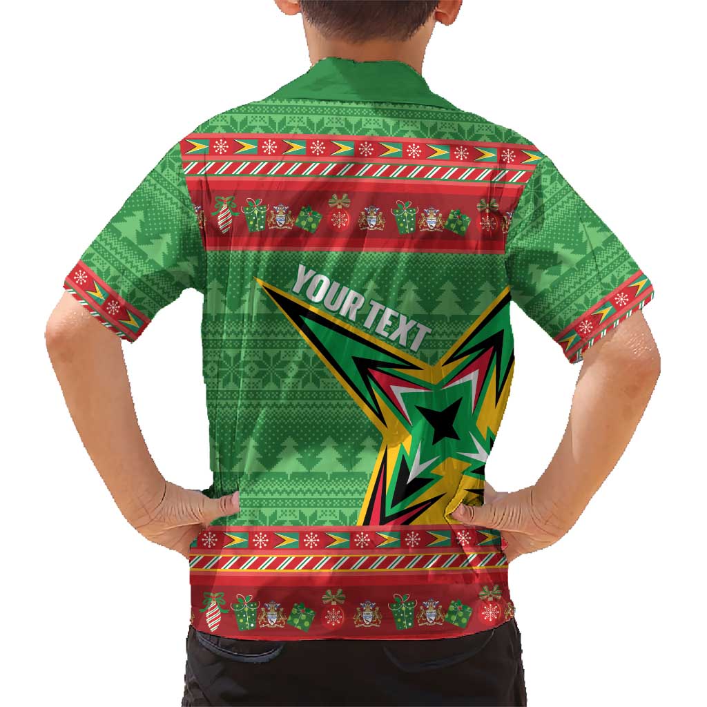 Personalized Guyana Cricket Christmas Kid Hawaiian Shirt Amazon Warriors Merry Xmas - Wonder Print Shop