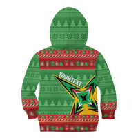 Personalized Guyana Cricket Christmas Kid Hoodie Amazon Warriors Merry Xmas - Wonder Print Shop