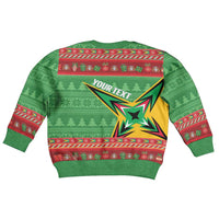 Personalized Guyana Cricket Christmas Kid Ugly Christmas Sweater Amazon Warriors Merry Xmas - Wonder Print Shop