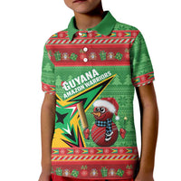 Personalized Guyana Cricket Christmas Kid Polo Shirt Amazon Warriors Merry Xmas - Wonder Print Shop