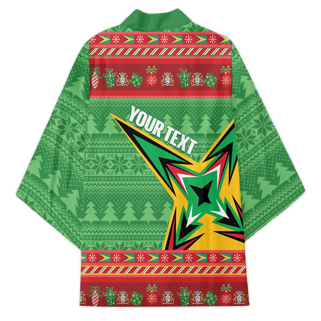 Personalized Guyana Cricket Christmas Kimono Amazon Warriors Merry Xmas - Wonder Print Shop