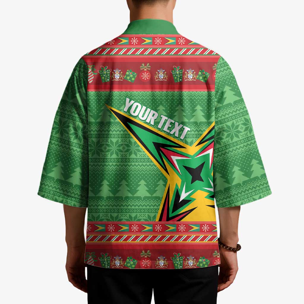 Personalized Guyana Cricket Christmas Kimono Amazon Warriors Merry Xmas - Wonder Print Shop