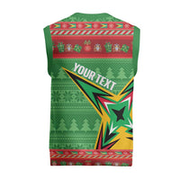 Personalized Guyana Cricket Christmas Knitted V-Neck Vest Amazon Warriors Merry Xmas - Wonder Print Shop