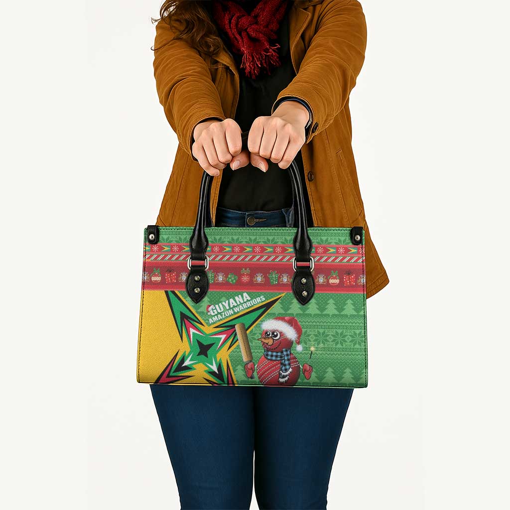 Guyana Cricket Christmas Leather Bag Amazon Warriors Merry Xmas - Wonder Print Shop