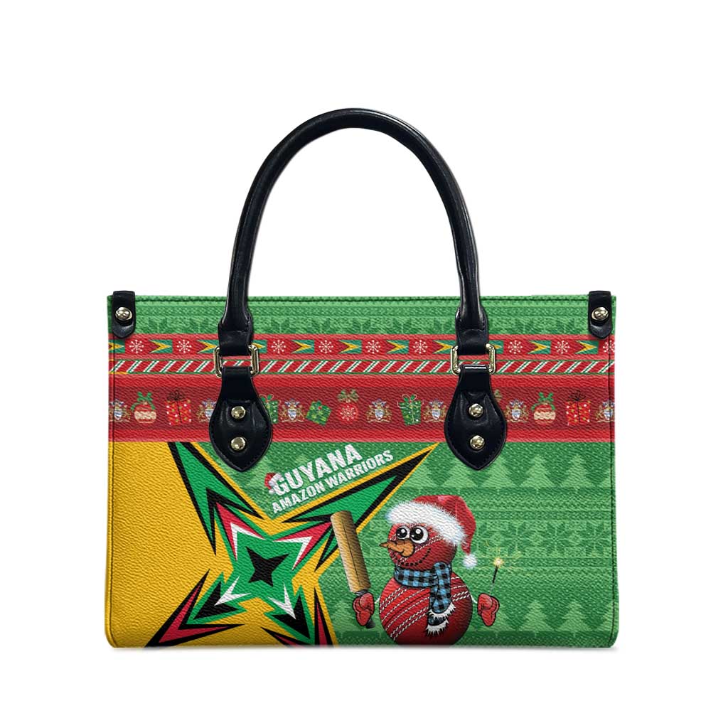 Guyana Cricket Christmas Leather Bag Amazon Warriors Merry Xmas - Wonder Print Shop