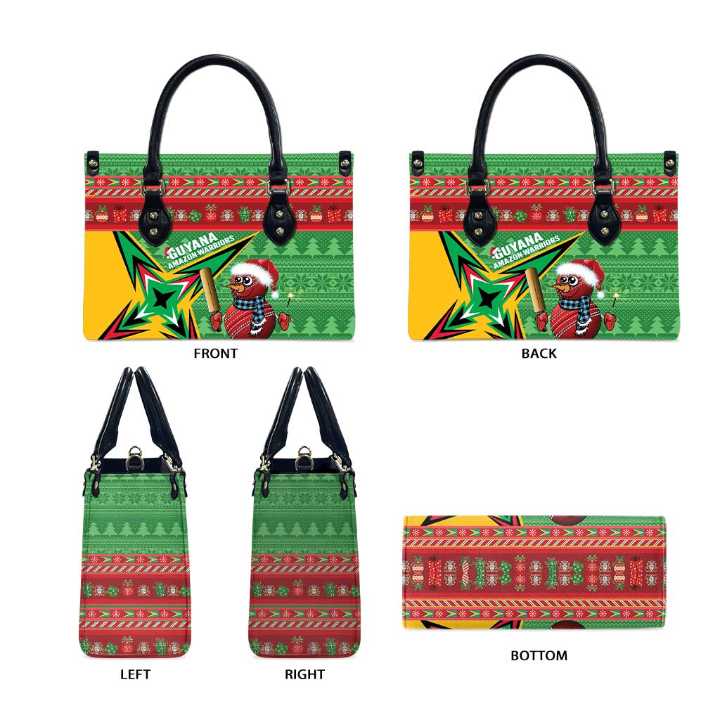 Guyana Cricket Christmas Leather Bag Amazon Warriors Merry Xmas - Wonder Print Shop