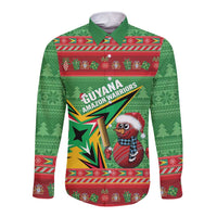 Personalized Guyana Cricket Christmas Long Sleeve Button Shirt Amazon Warriors Merry Xmas - Wonder Print Shop