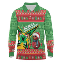 Personalized Guyana Cricket Christmas Long Sleeve Polo Shirt Amazon Warriors Merry Xmas - Wonder Print Shop