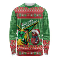 Personalized Guyana Cricket Christmas Long Sleeve Shirt Amazon Warriors Merry Xmas - Wonder Print Shop