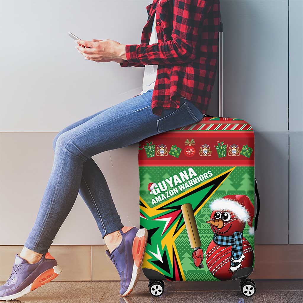 Guyana Cricket Christmas Luggage Cover Amazon Warriors Merry Xmas - Wonder Print Shop