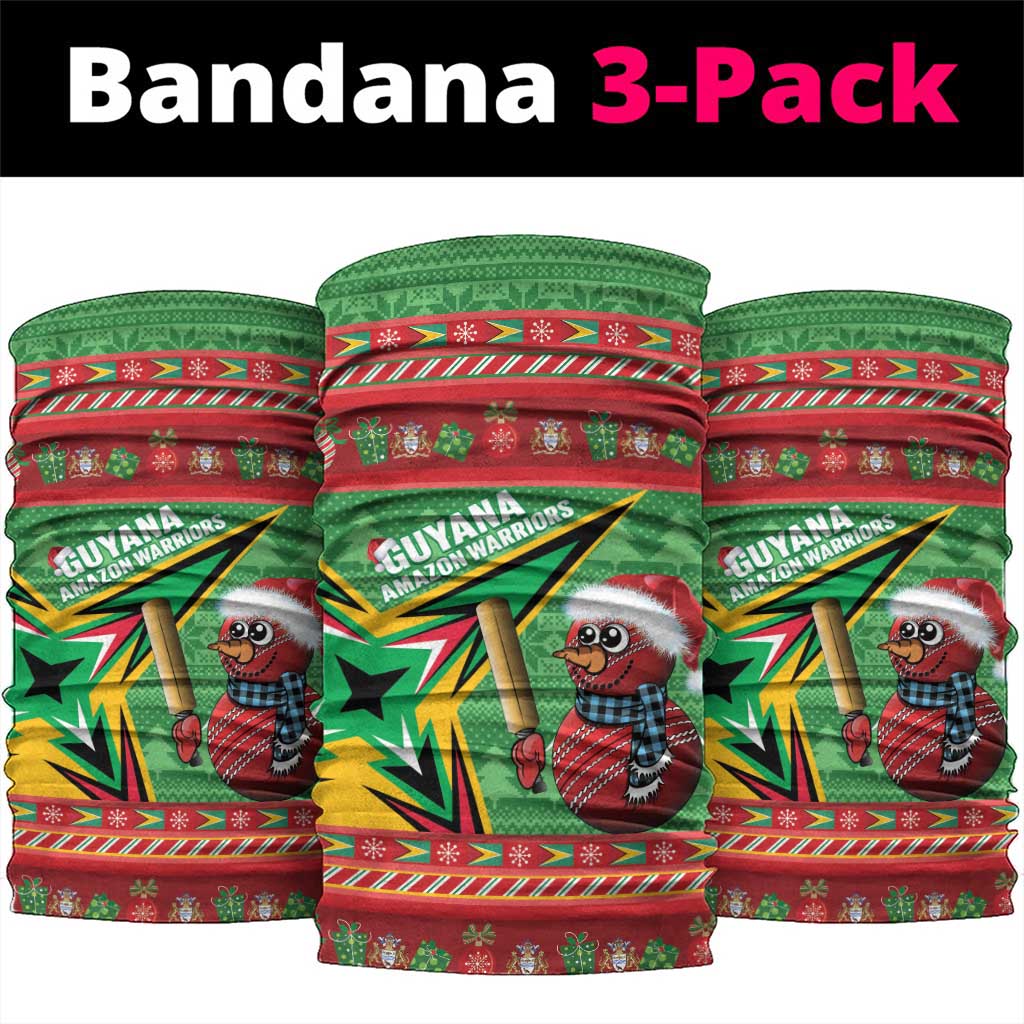 Guyana Cricket Christmas Neck Gaiter Amazon Warriors Merry Xmas - Wonder Print Shop