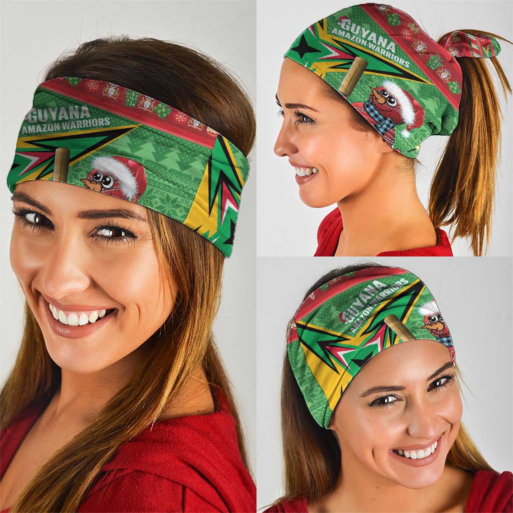 Guyana Cricket Christmas Neck Gaiter Amazon Warriors Merry Xmas - Wonder Print Shop