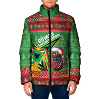 Personalized Guyana Cricket Christmas Padded Jacket Amazon Warriors Merry Xmas - Wonder Print Shop