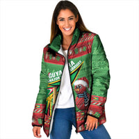 Personalized Guyana Cricket Christmas Padded Jacket Amazon Warriors Merry Xmas - Wonder Print Shop