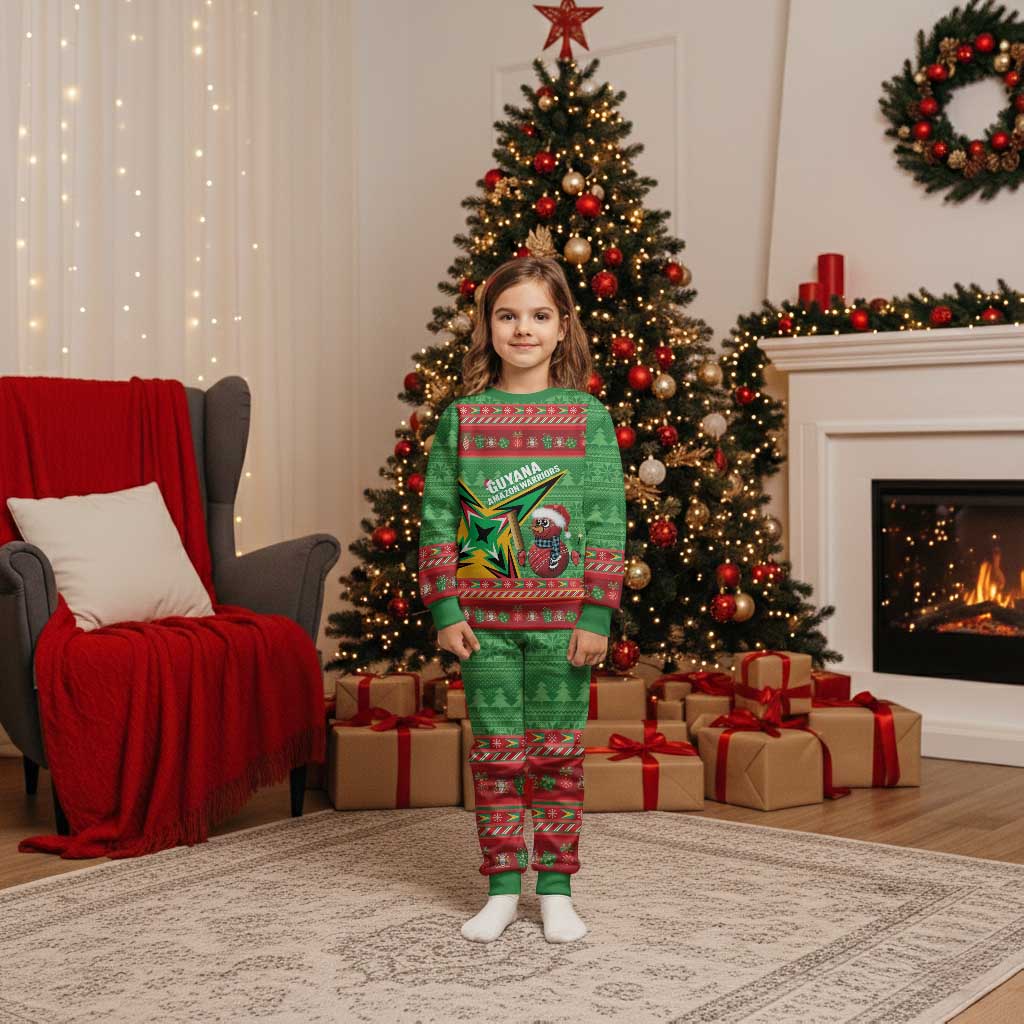 Personalized Guyana Cricket Christmas Pajama Set Amazon Warriors Merry Xmas - Wonder Print Shop