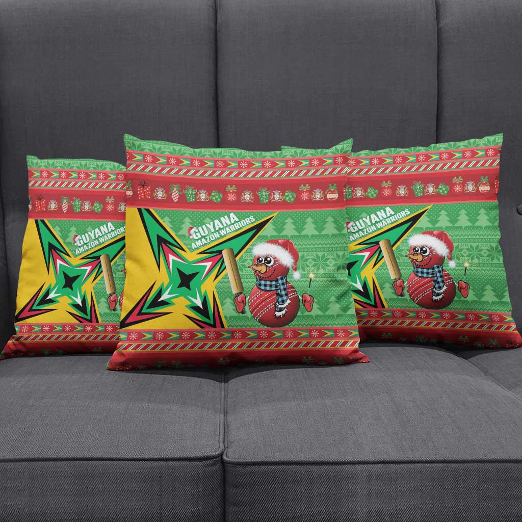 Guyana Cricket Christmas Pillow Cover Amazon Warriors Merry Xmas - Wonder Print Shop