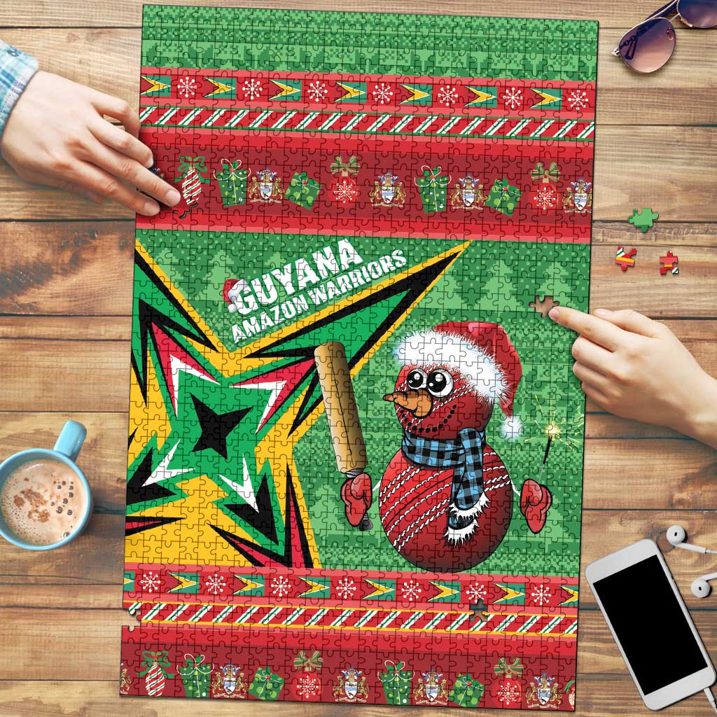 Guyana Cricket Christmas Puzzle Amazon Warriors Merry Xmas - Wonder Print Shop