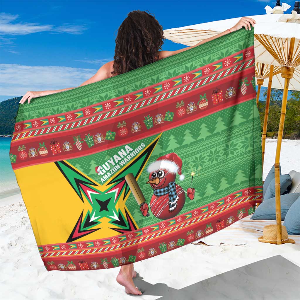 Guyana Cricket Christmas Sarong Amazon Warriors Merry Xmas - Wonder Print Shop