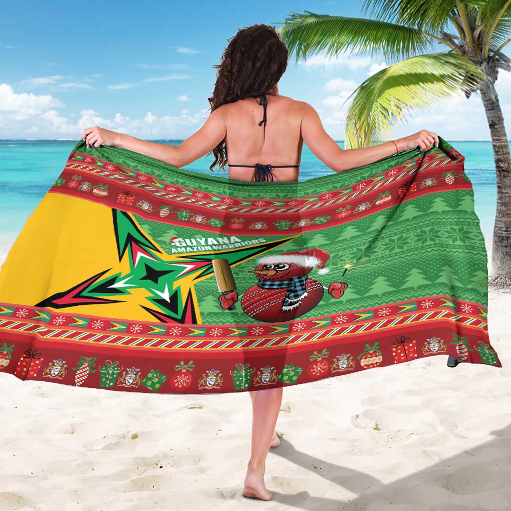 Guyana Cricket Christmas Sarong Amazon Warriors Merry Xmas - Wonder Print Shop