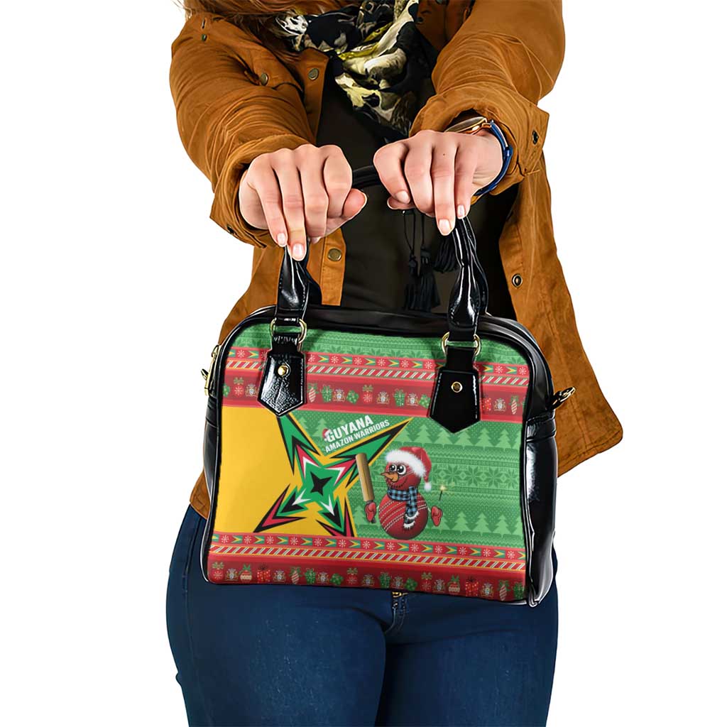 Guyana Cricket Christmas Shoulder Handbag Amazon Warriors Merry Xmas - Wonder Print Shop