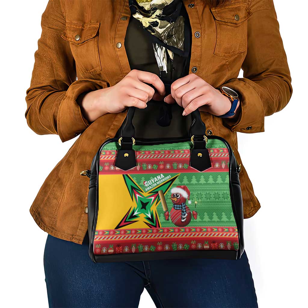 Guyana Cricket Christmas Shoulder Handbag Amazon Warriors Merry Xmas - Wonder Print Shop