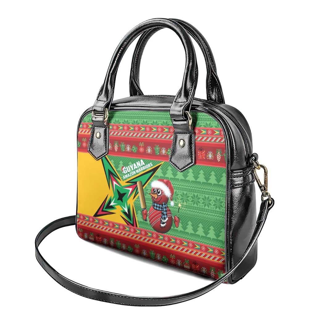 Guyana Cricket Christmas Shoulder Handbag Amazon Warriors Merry Xmas - Wonder Print Shop
