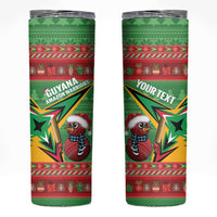 Personalized Guyana Cricket Christmas Skinny Tumbler Amazon Warriors Merry Xmas - Wonder Print Shop