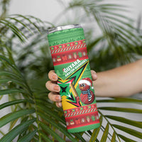 Personalized Guyana Cricket Christmas Skinny Tumbler Amazon Warriors Merry Xmas - Wonder Print Shop