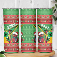 Personalized Guyana Cricket Christmas Skinny Tumbler Amazon Warriors Merry Xmas - Wonder Print Shop