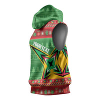 Personalized Guyana Cricket Christmas Sleeveless Hoodie Amazon Warriors Merry Xmas - Wonder Print Shop