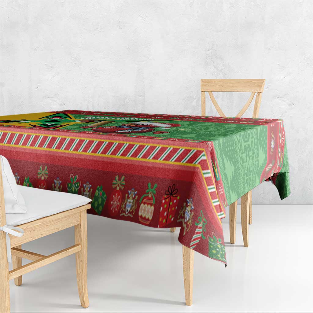 Guyana Cricket Christmas Tablecloth Amazon Warriors Merry Xmas - Wonder Print Shop