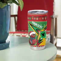 Personalized Guyana Cricket Christmas Tumbler Cup Amazon Warriors Merry Xmas - Wonder Print Shop