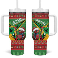 Personalized Guyana Cricket Christmas Tumbler With Handle Amazon Warriors Merry Xmas - Wonder Print Shop