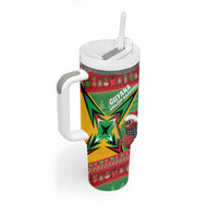 Personalized Guyana Cricket Christmas Tumbler With Handle Amazon Warriors Merry Xmas - Wonder Print Shop