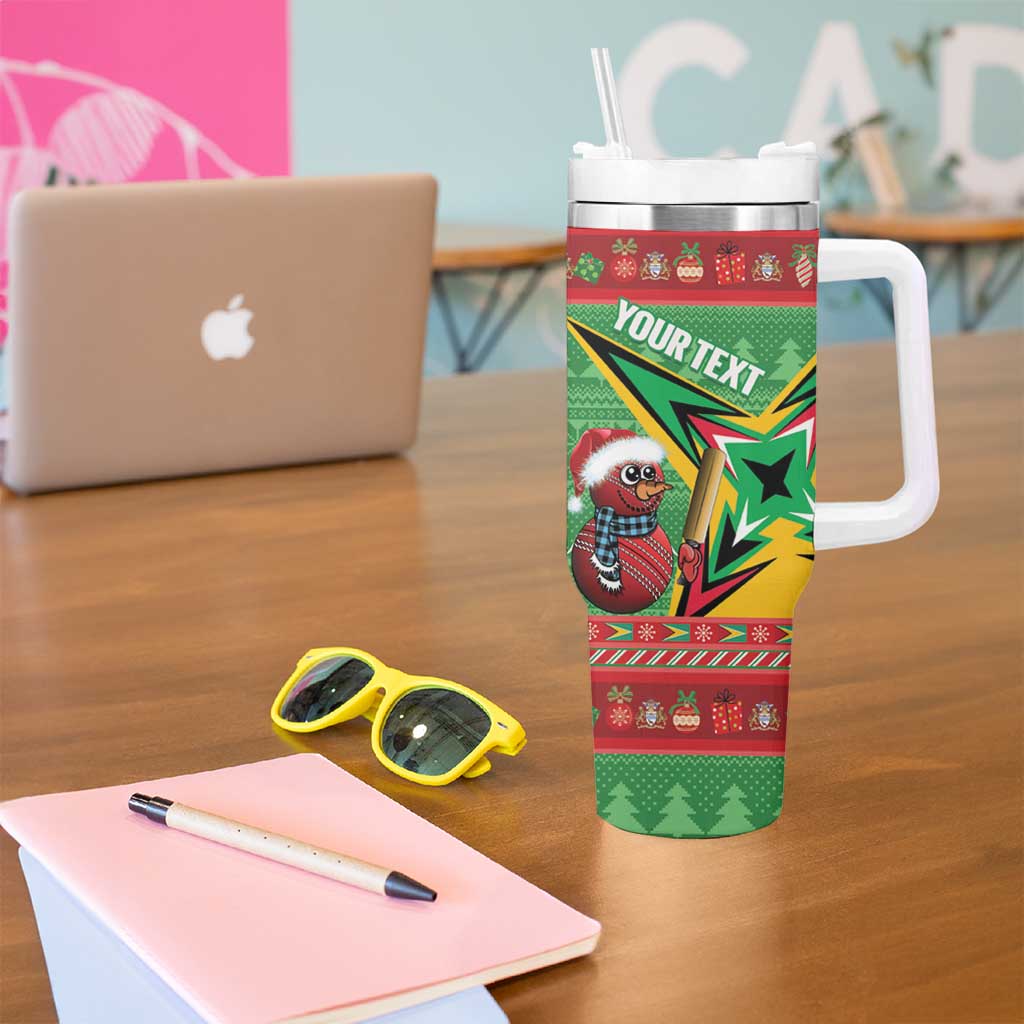 Personalized Guyana Cricket Christmas Tumbler With Handle Amazon Warriors Merry Xmas - Wonder Print Shop