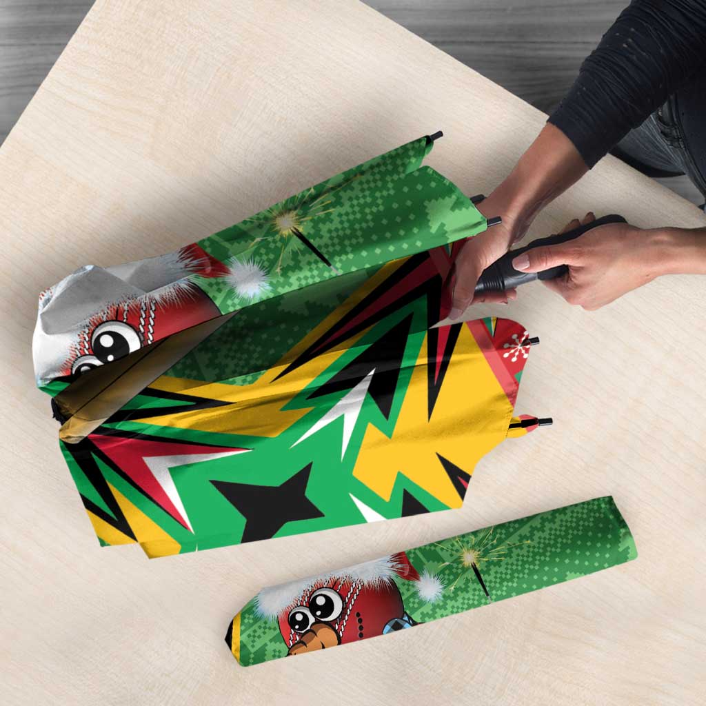 Guyana Cricket Christmas Umbrella Amazon Warriors Merry Xmas - Wonder Print Shop