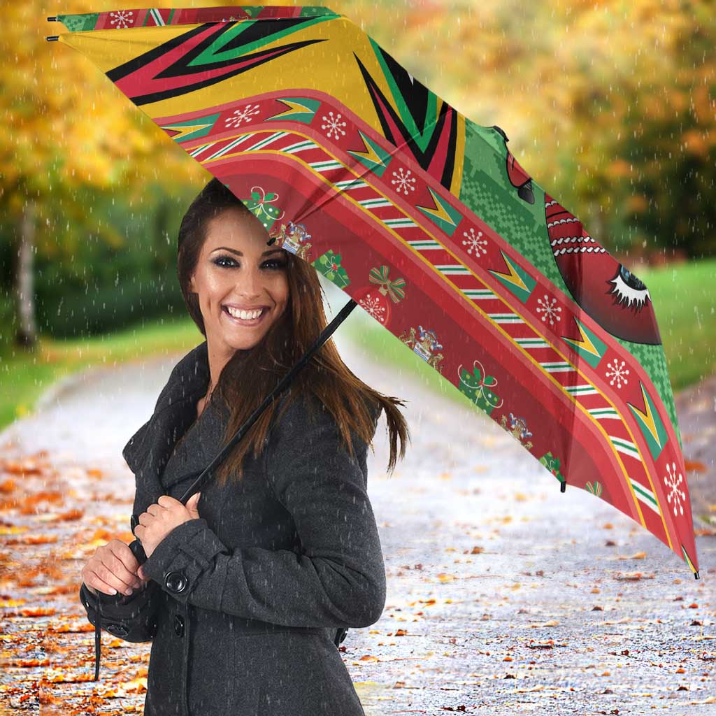 Guyana Cricket Christmas Umbrella Amazon Warriors Merry Xmas - Wonder Print Shop