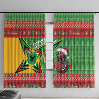 Guyana Cricket Christmas Window Curtain Amazon Warriors Merry Xmas - Wonder Print Shop