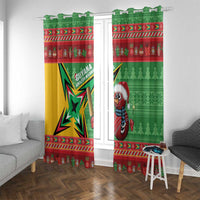 Guyana Cricket Christmas Window Curtain Amazon Warriors Merry Xmas - Wonder Print Shop