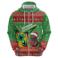 Personalized Guyana Cricket Christmas Zip Hoodie Amazon Warriors Merry Xmas - Wonder Print Shop