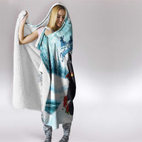 Iceland Yule Cat Christmas Hooded Blanket Jolakotturinn With Poinsettia - Winter Vibes