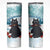 Iceland Yule Cat Christmas Skinny Tumbler Jolakotturinn With Poinsettia - Winter Vibes - Wonder Print Shop