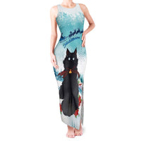 Iceland Yule Cat Christmas Tank Maxi Dress Jolakotturinn With Poinsettia - Winter Vibes - Wonder Print Shop
