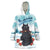 Iceland Yule Cat Christmas Wearable Blanket Hoodie Jolakotturinn With Poinsettia - Winter Vibes - Wonder Print Shop