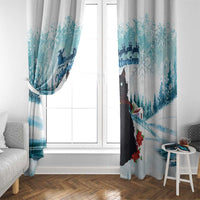 Iceland Yule Cat Christmas Window Curtain Jolakotturinn With Poinsettia - Winter Vibes - Wonder Print Shop