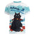 Iceland Yule Cat Christmas Women V-Neck T-Shirt Jolakotturinn With Poinsettia - Winter Vibes - Wonder Print Shop